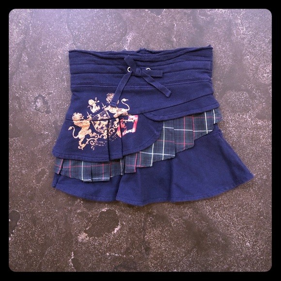 NWT Ralph Lauren navy and plaid ruffled skort -3T - Picture 1 of 5